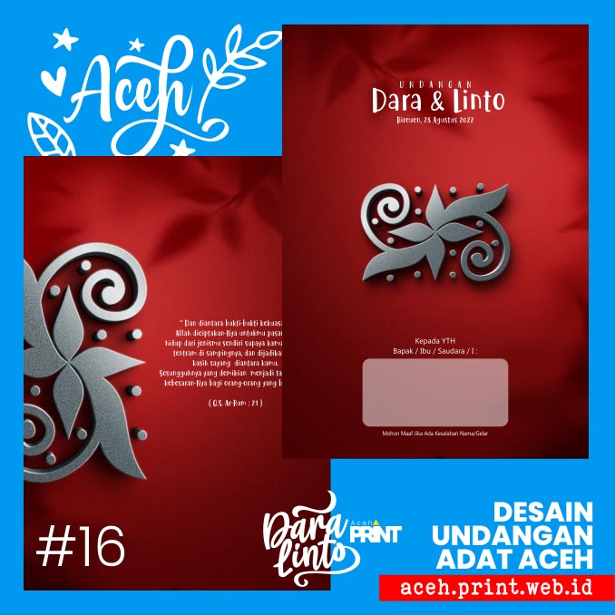#16 Undangan Pernikahan Aceh Dara Linto Baroe