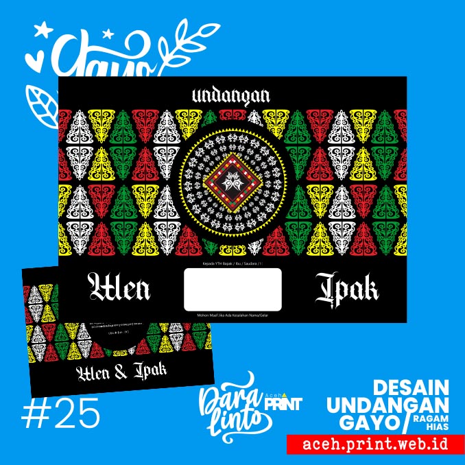 #26 Undangan Pernikahan Motif Kerawang Gayo