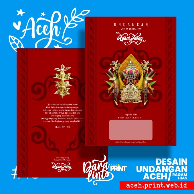 #29 Undangan Pernikahan Aceh Meukeutop - Patam dhoe