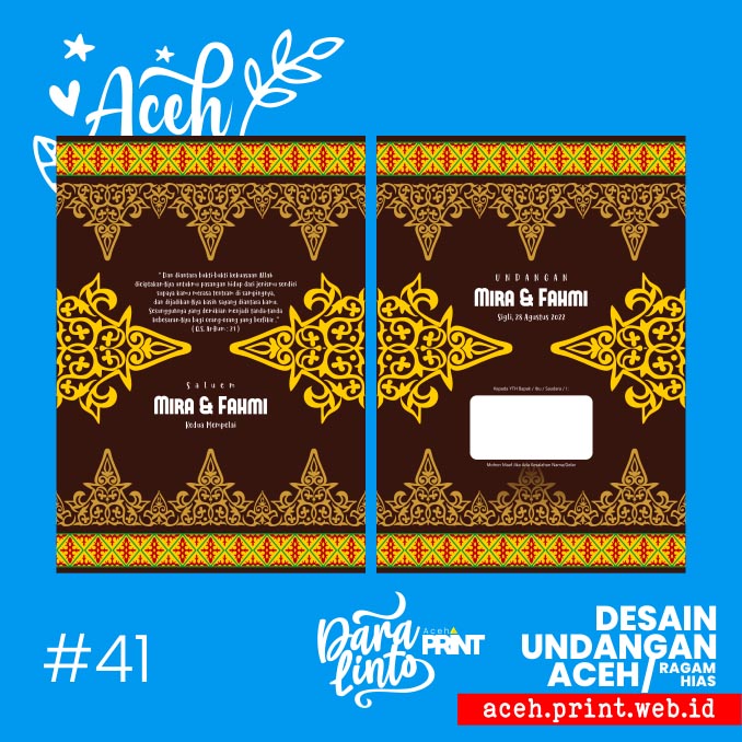 #41 Motif Pucok Reubong - Bungong Cane Awan Undangan Aceh