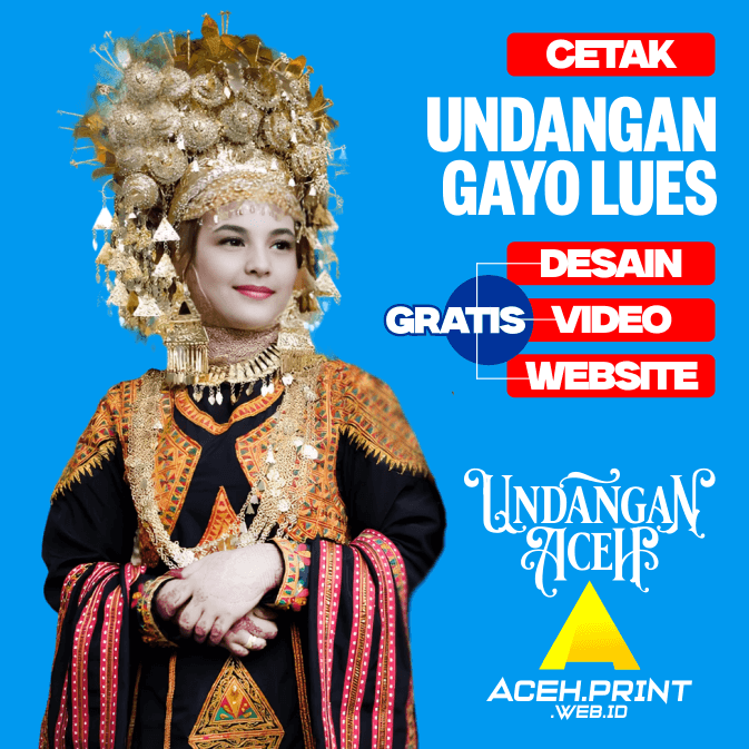 CETAK UNDANGAN GAYO LUES